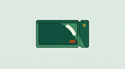 Voucher ticket with a perforated edge and a small star