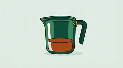 Measuring jug filled only to its lowest level