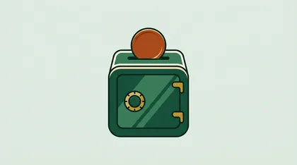 Safe box with one plain disc entering its top slot