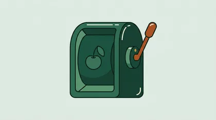 One large reel drum with a lever and a cherry pictogram