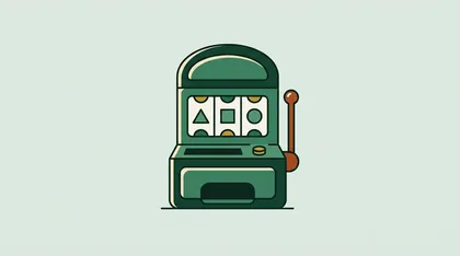 Slot cabinet front with three reel windows of plain pictograms