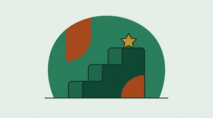 Three rising steps with a star on the top one