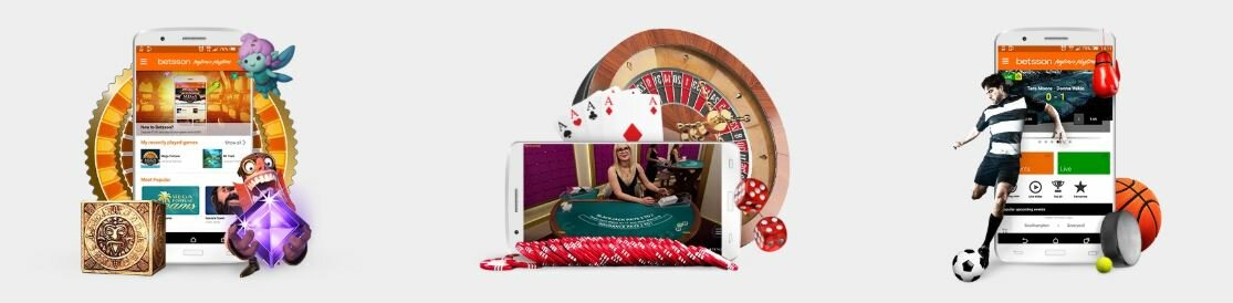Betsson mobile app games with roulette sports and live casino