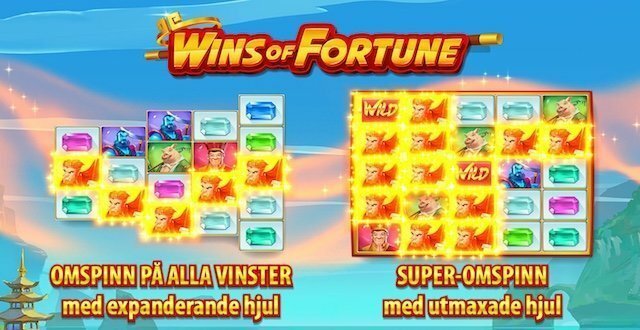 Wins of fortune slot features