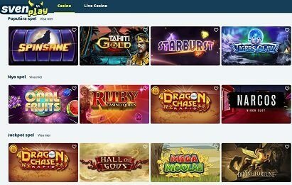 Svenplay Casino Games