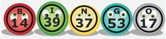 lotto balls with numbers