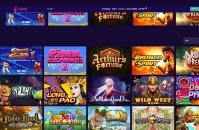 Vbet casino Online Game selection