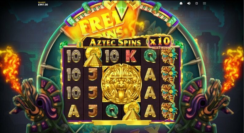Aztec Spins slot machine wheel of Fortune