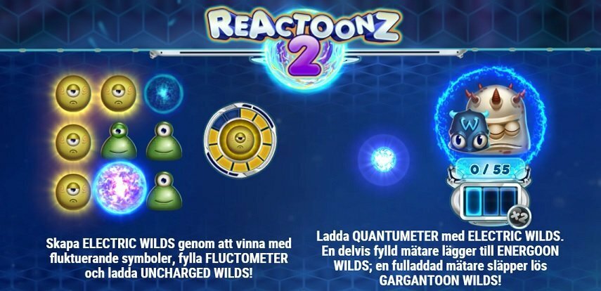 Reactoonz 2 slot features