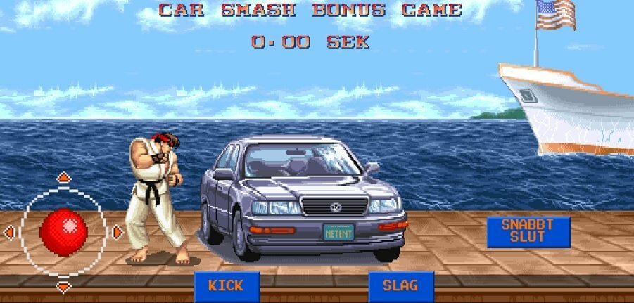 Street Fighter 2 car Smash bonus round