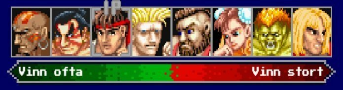 Street Fighter 2 characters to choose from