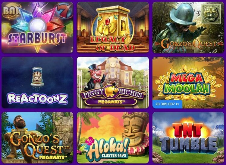 Online casino games.