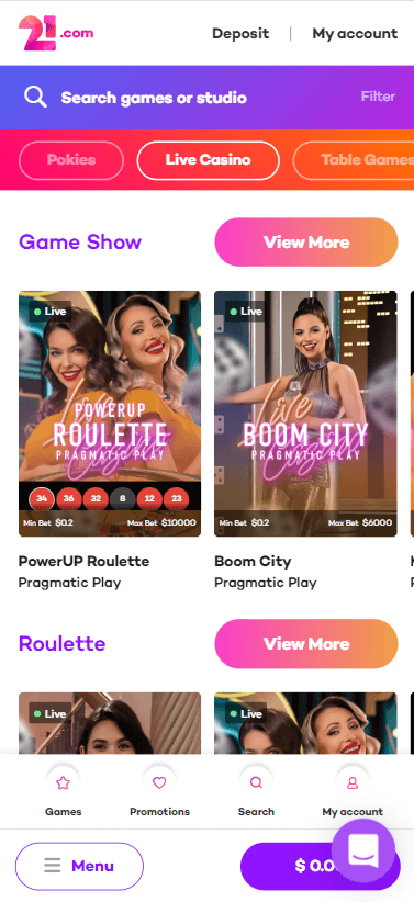 21.com-Casino-mobile-layout-live-casino