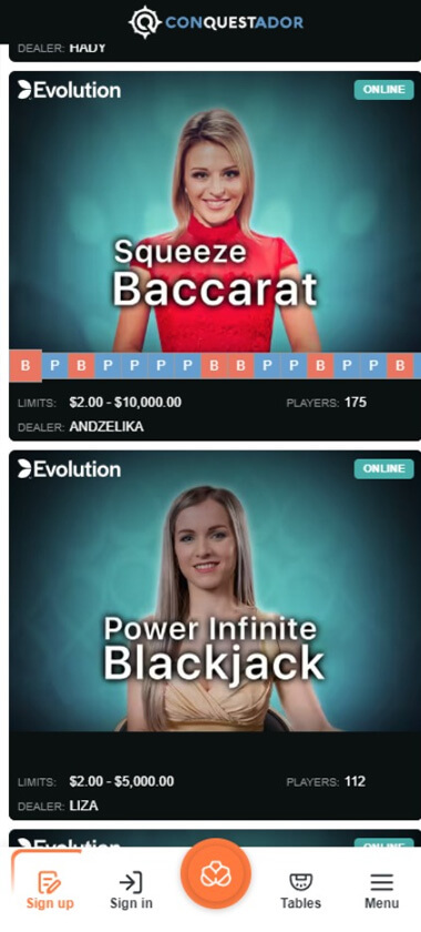 conquestador-casino-live-dealer-games-collection-mobile-review